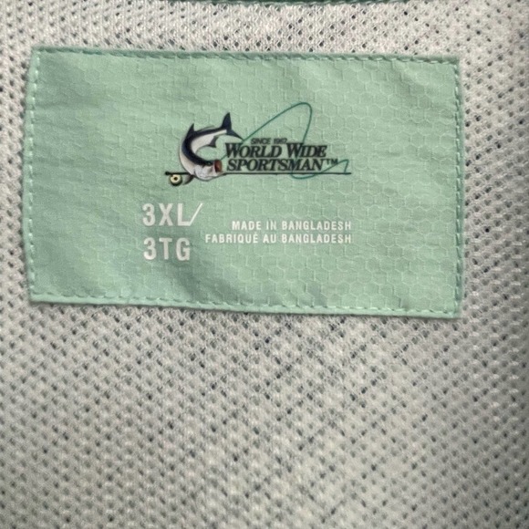 World Wide Sportsman 3X Men's Plaid Fishing Button Down Shirt - Picture 2 of 4